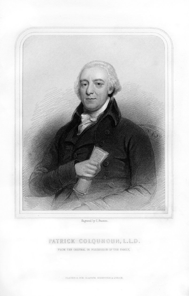 Patrick Colquhoun, Schotse politiemagistraat en statistisch schrijver, 1870 door S. Freeman