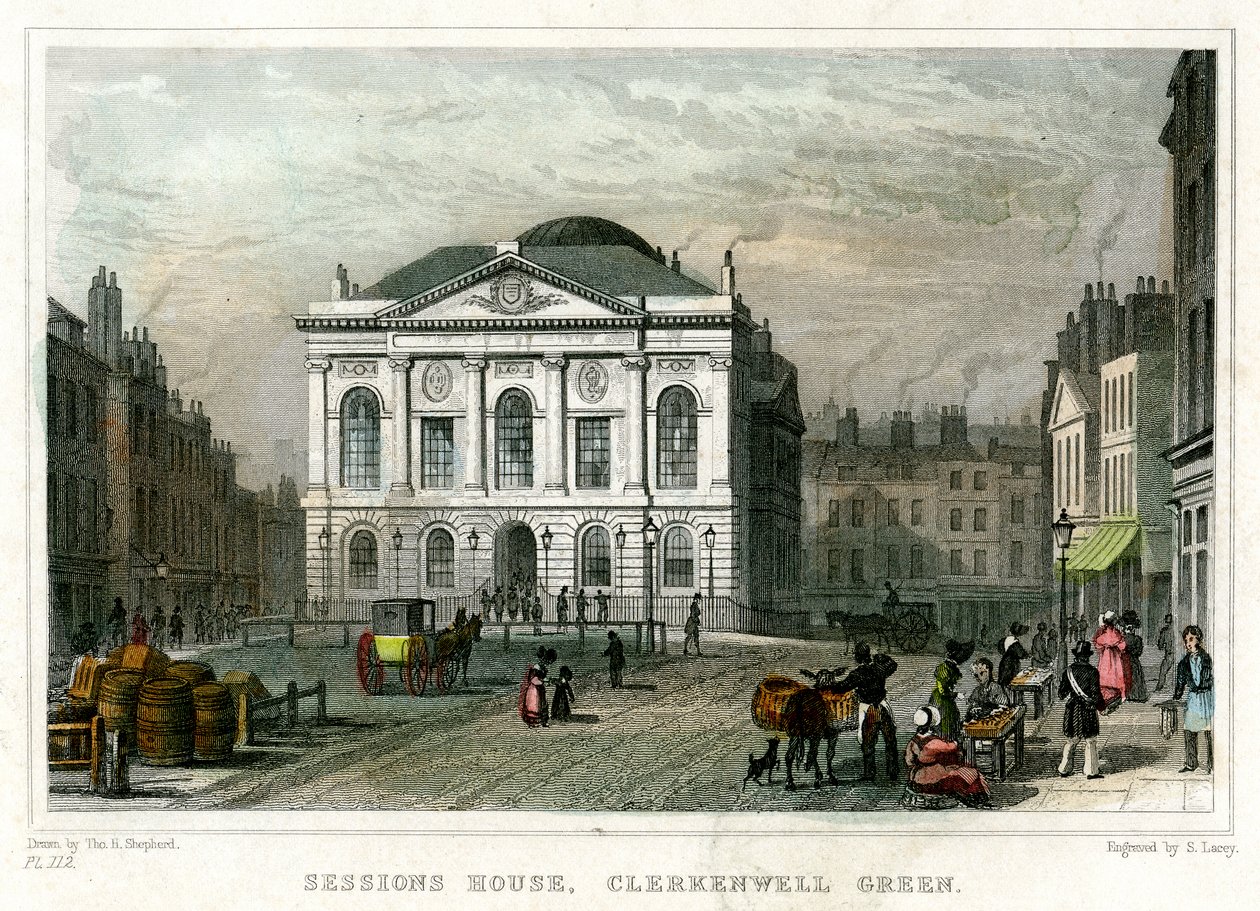 Sessions House, Clerkenwell Green, Islington, Londen, 1831 door S. Lacey