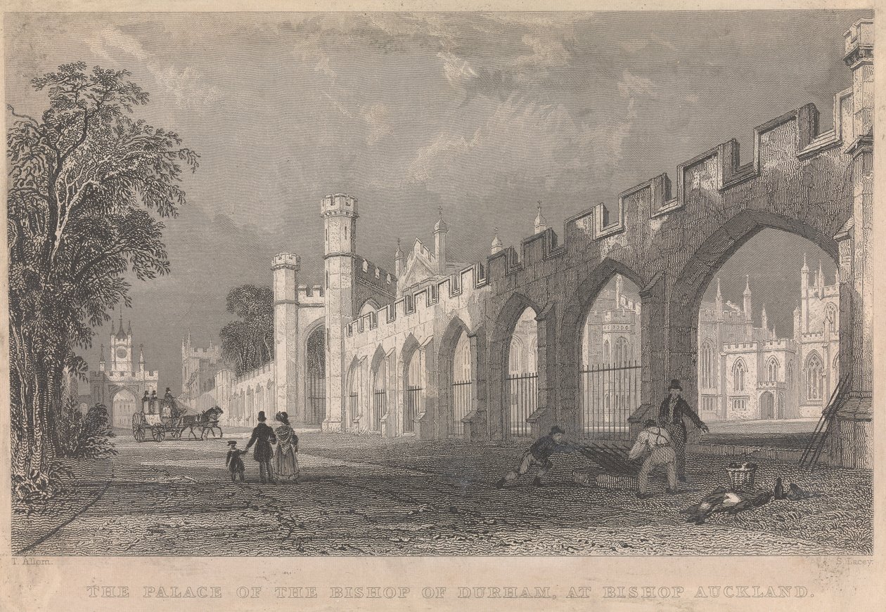 Het paleis van de bisschop van Durham, in Bishop Auckland; pagina 96 (Volume Eén) door S. Lacey