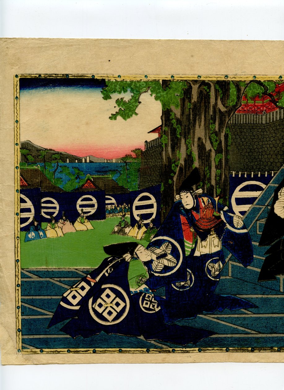 Scène uit de Chushingura door Sadanobu Hasegawa