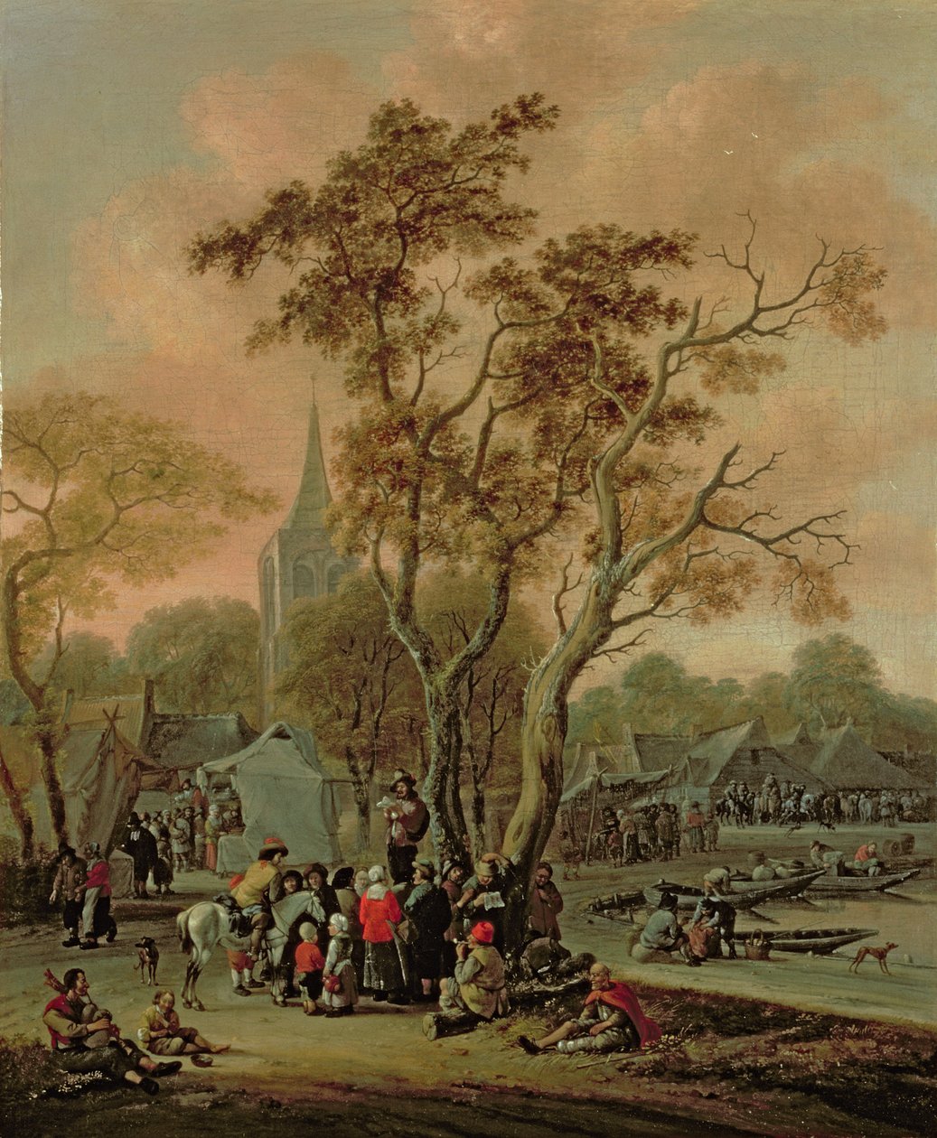 Een Dorpskermis met een Mummer, 1702 door Salomon Rombouts
