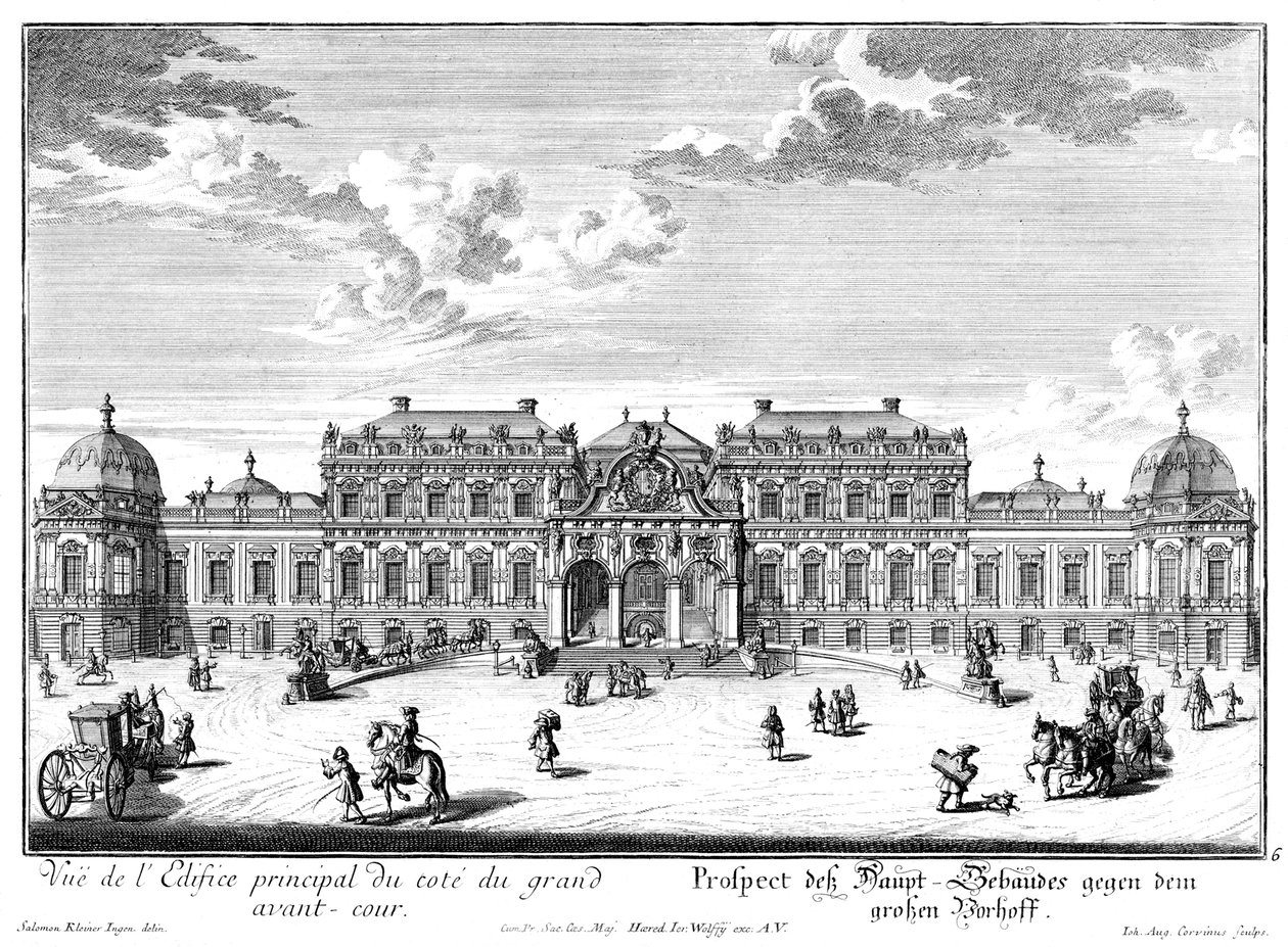 Erevoorzijde van het bovenkasteel door Salomon Kleiner