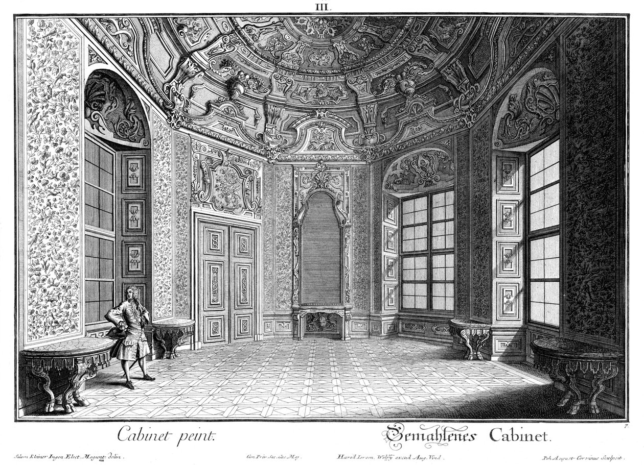 Geschilderd kabinet door Salomon Kleiner