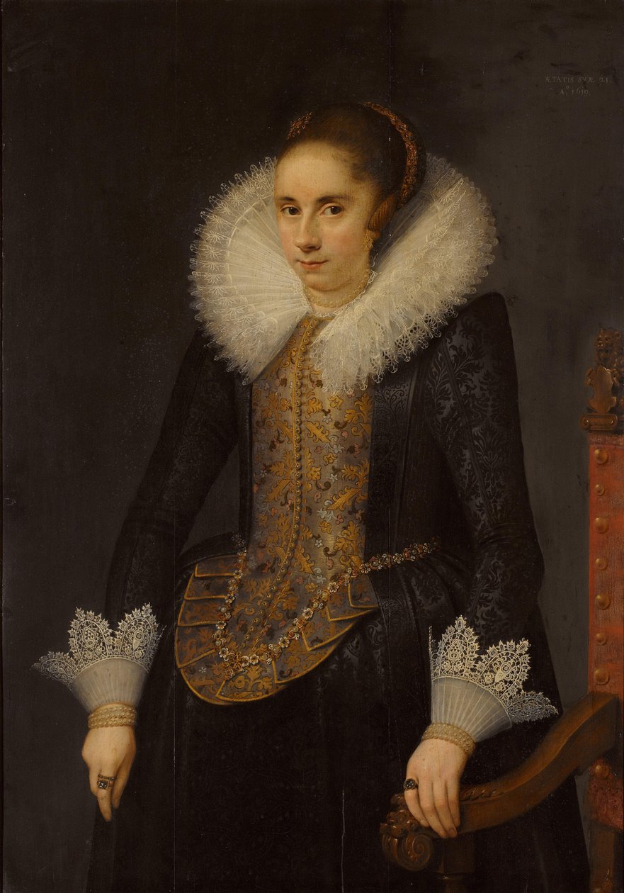 Portret van Catharina Fourmenois (1598-1665) door Salomon Mesdach (attributed to)
