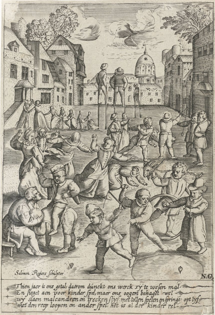 Kinderspelen door Salomon Rogiers