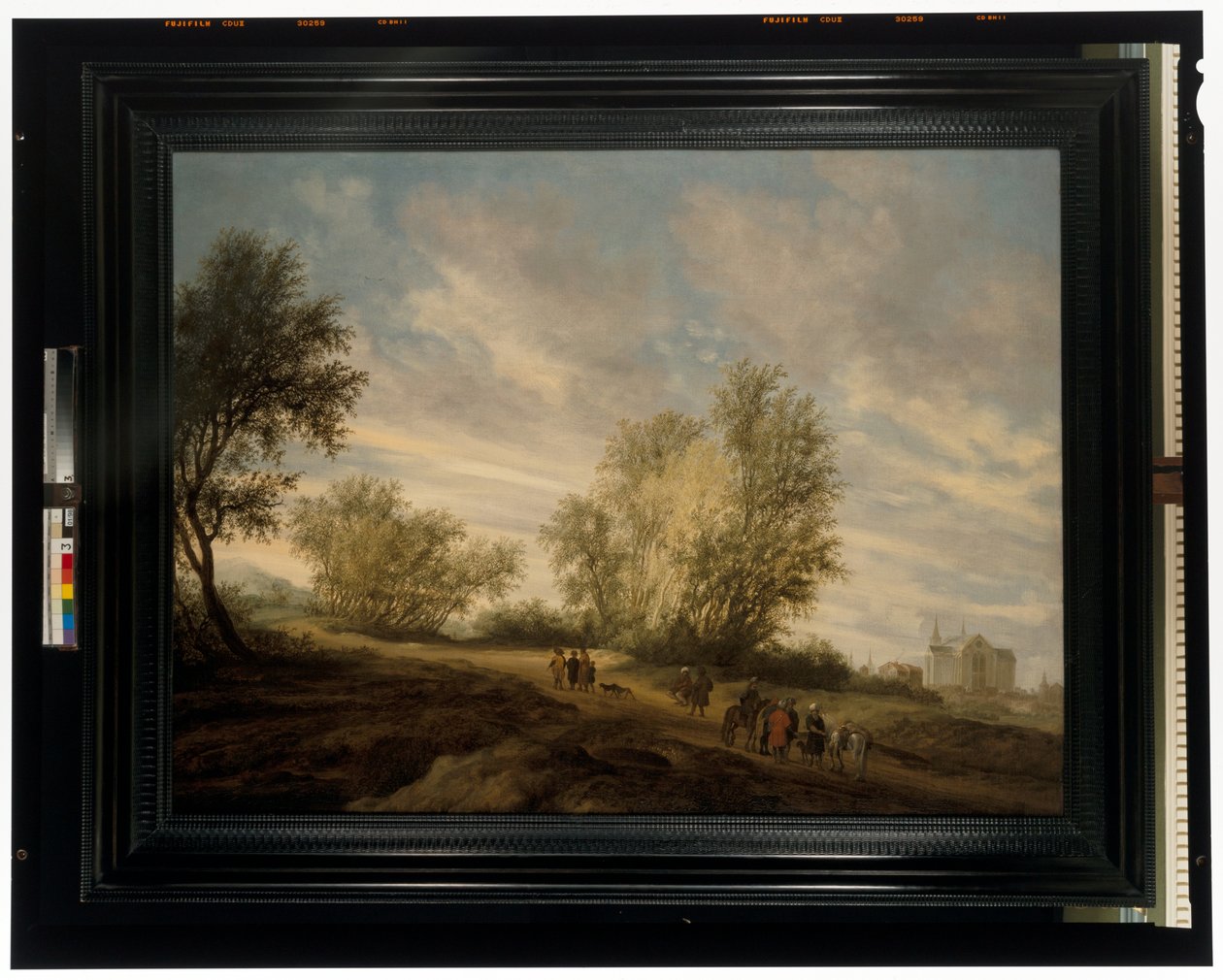 Een bebost landschap & Jozef gered uit de put door Salomon van Ruisdael or Ruysdael