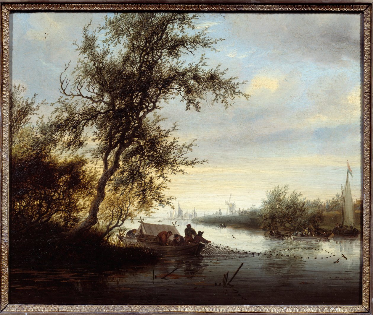 Zusters in een boot door Salomon van Ruisdael or Ruysdael