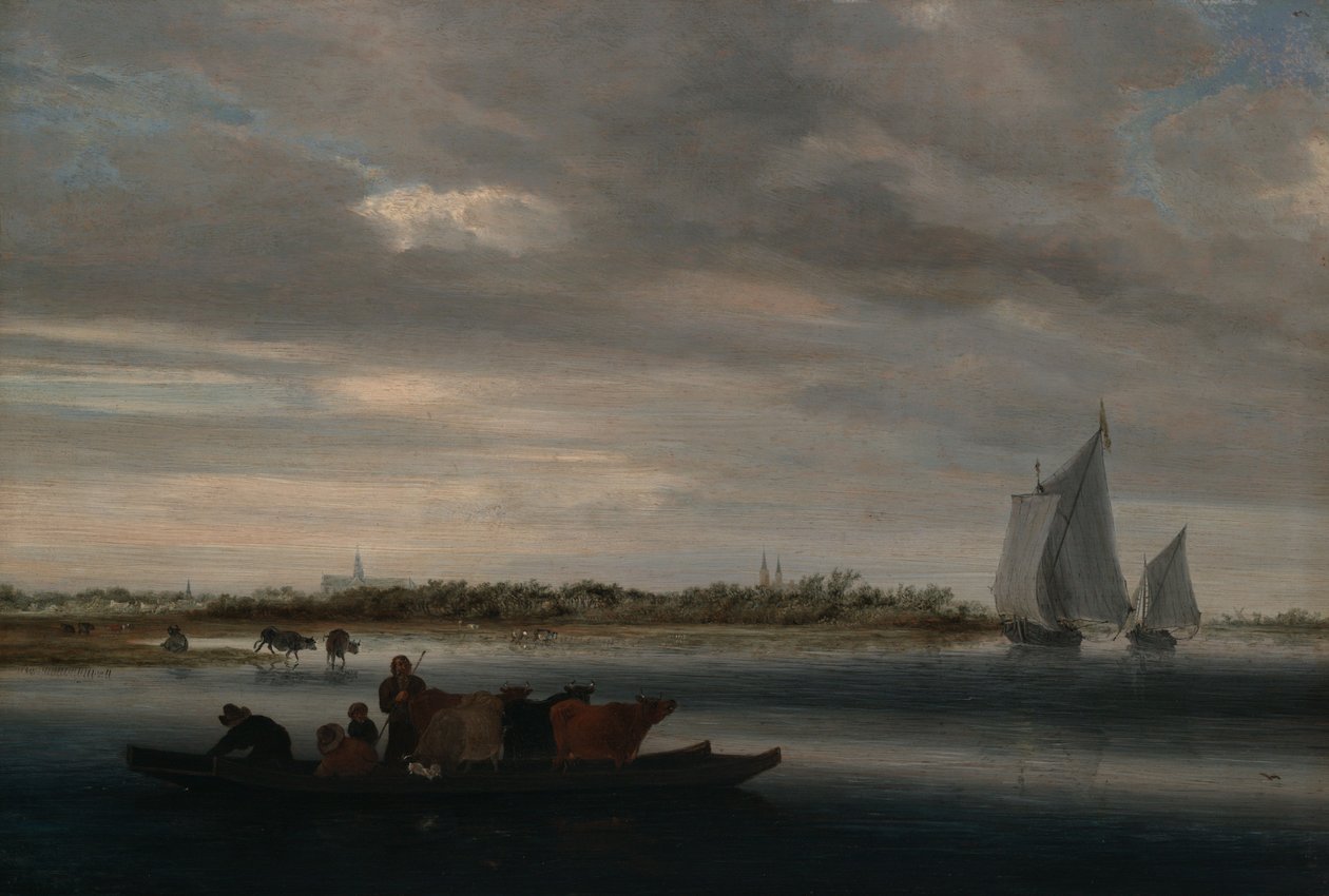 Gezicht op Alkmaar door Salomon van Ruysdael