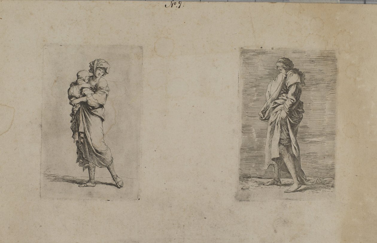 (Figurenserie) Vrouw met baby door Salvator Rosa