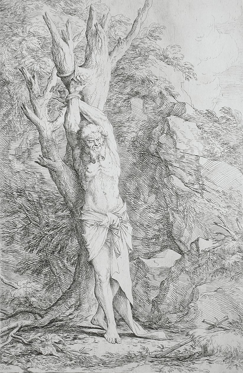 Albert, metgezel van de heilige Willem door Salvator Rosa