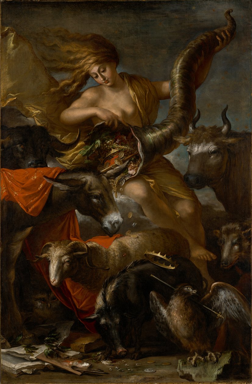 Allegorie van het fortuin door Salvator Rosa