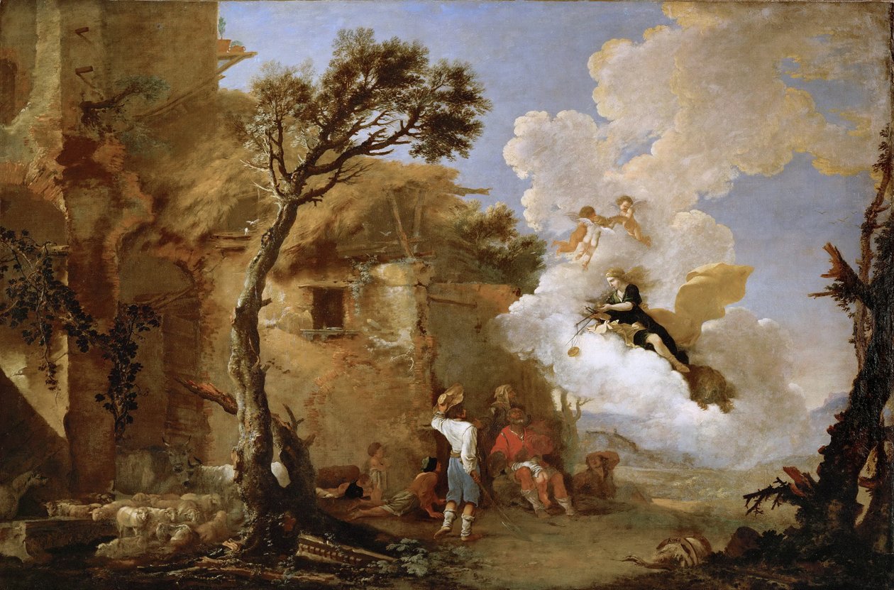 De terugkeer van Astraea door Salvator Rosa