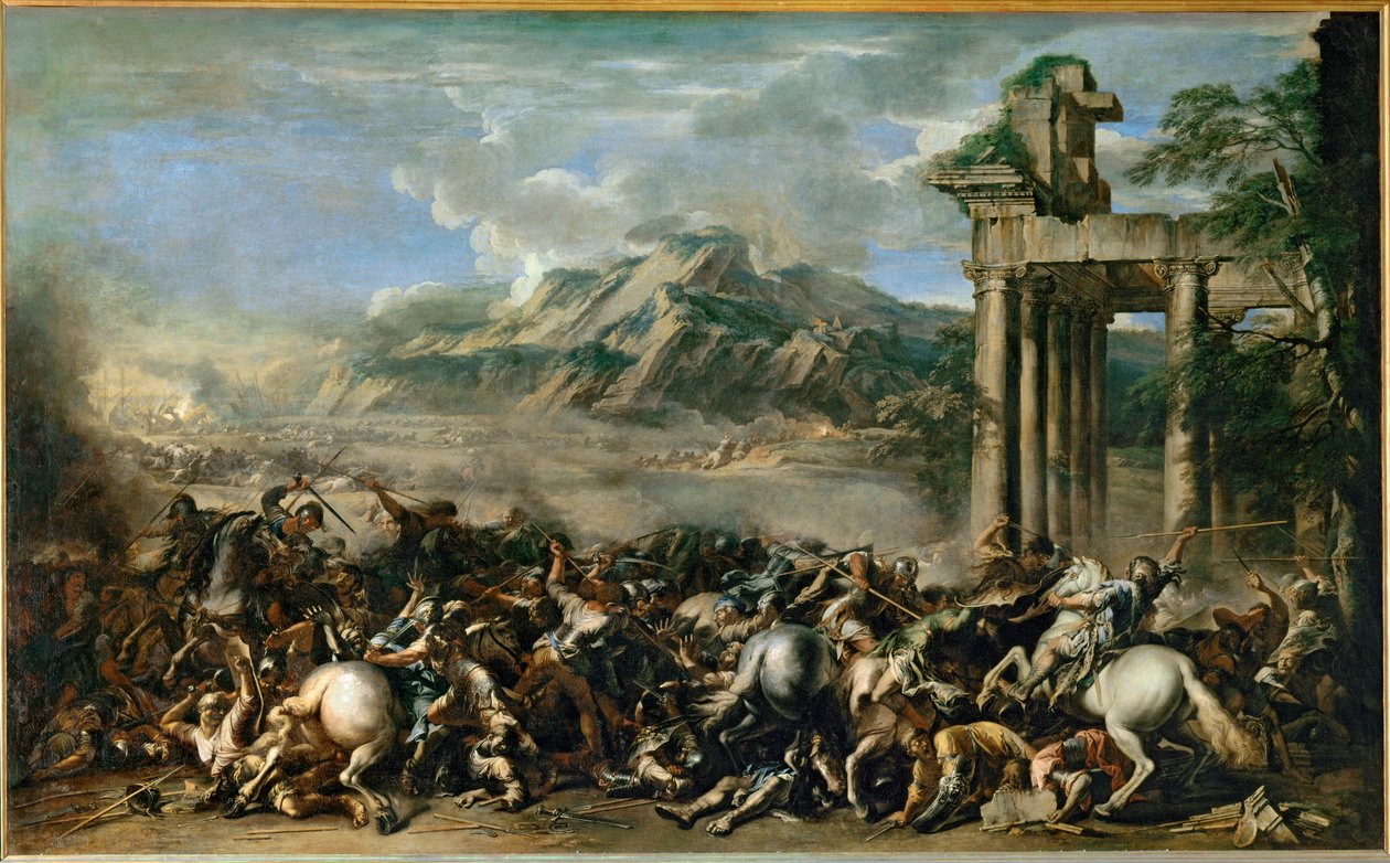 Bataille heroique - Heldenstrijd ... door Salvator Rosa