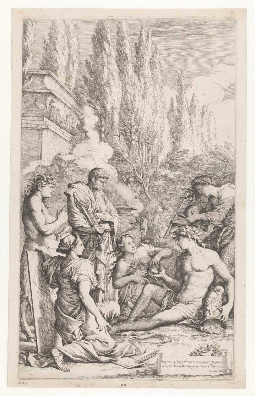 De genius van Salvator Rosa door Salvator Rosa