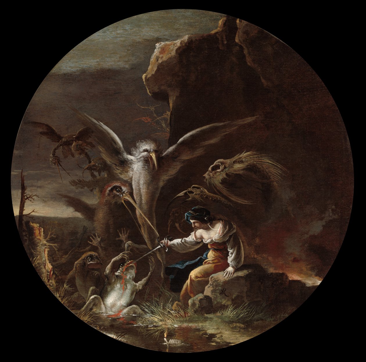 Scènes van hekserij: Ochtend door Salvator Rosa