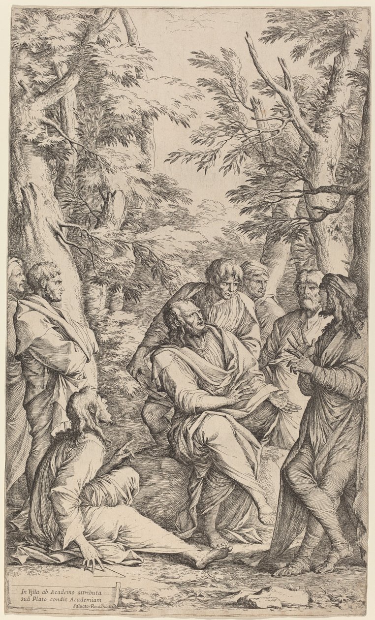 De Academie van Plato door Salvator Rosa