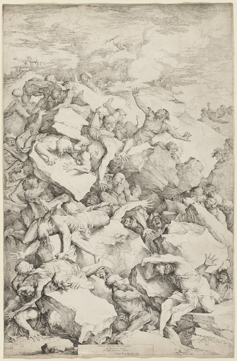 De val van de reuzen door Salvator Rosa