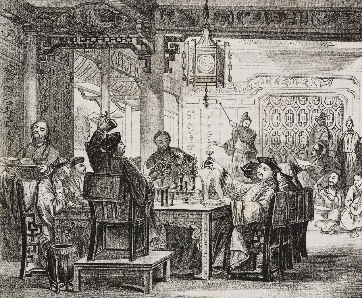 Een rijk Chinees banket, uit Poliorama Pittoresco, nr. 11, 19 oktober door Salvatore Puglia