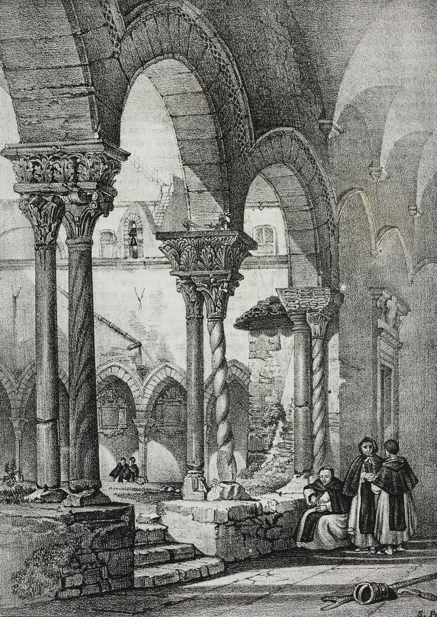 Klooster van de kerk van Sint-Dominicus, Palermo, uit Poliorama Pittoresco, nr. 11, 23 oktober door Salvatore Puglia