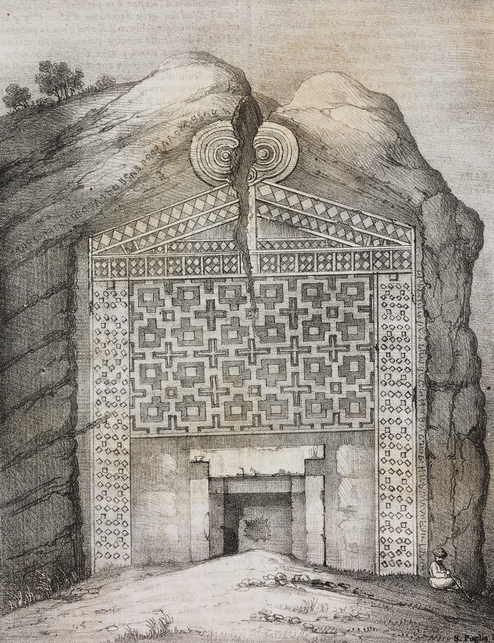Graf van Midas, Midas Sehri, Turkije, lithografie uit Poliorama Pittoresco, nr. 41, 18 mei door Salvatore Puglia