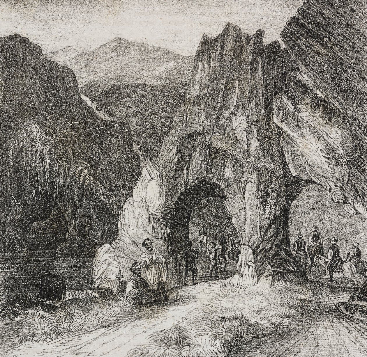 Uitzicht op de Balkan, lithografie door Salvatore Puglia uit Poliorama Pittoresco, nr. 13, 2 november door Salvatore Puglia
