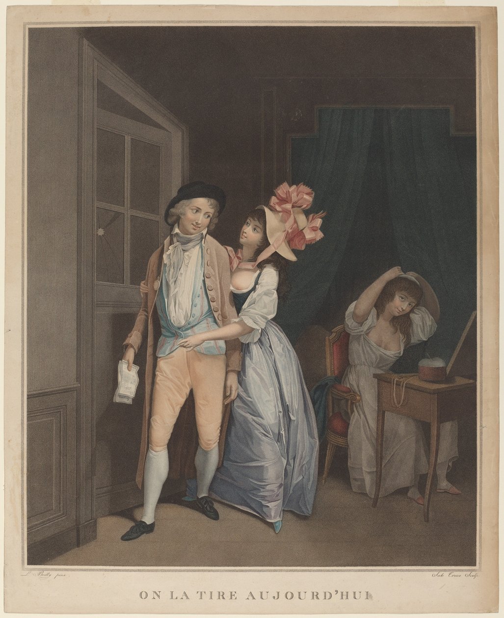 Het werd vandaag getrokken door Salvatore Tresca after Louis Léopold Boilly