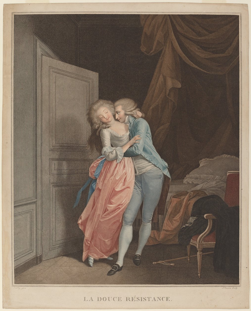 Zoete weerstand door Salvatore Tresca after Louis Léopold Boilly