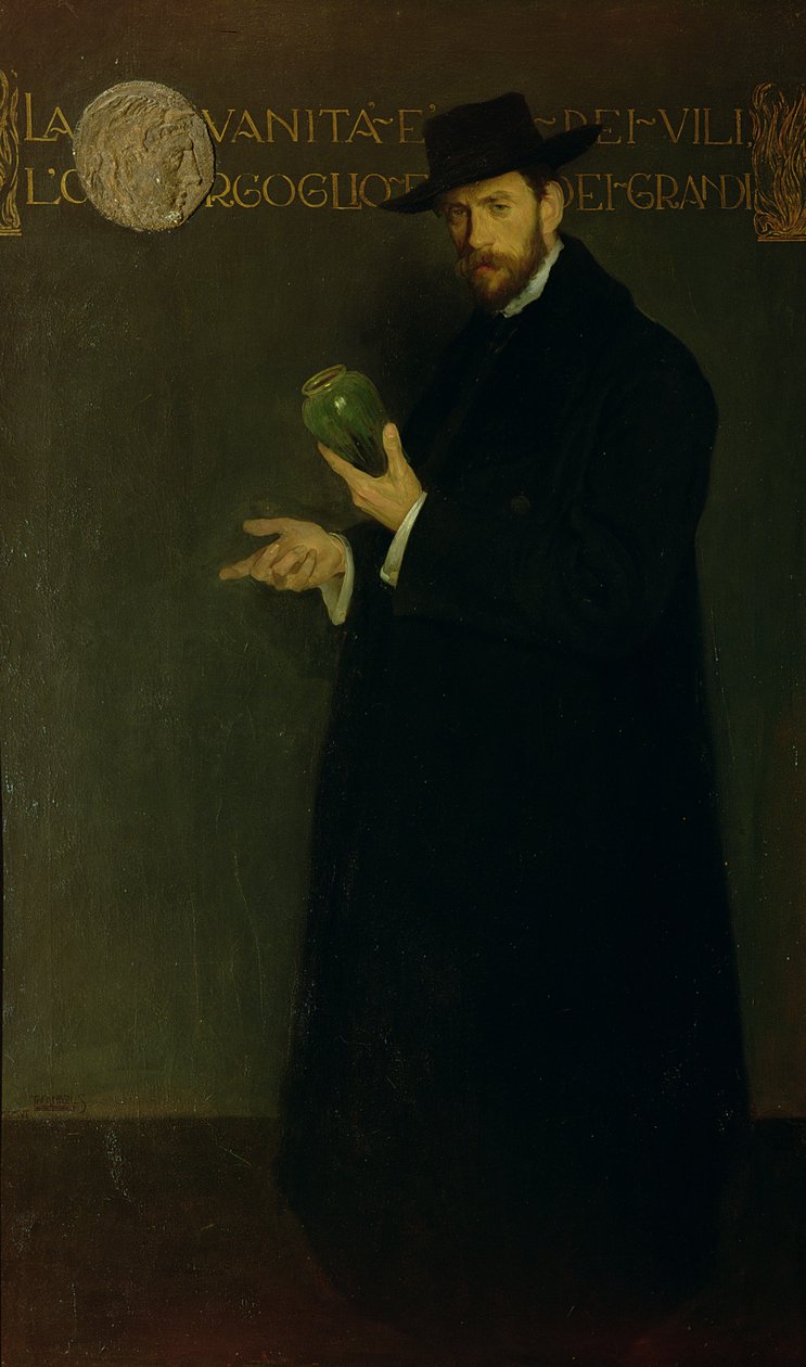 Portret van Galileo Chini (1873-1956) door Salvino Tofanari