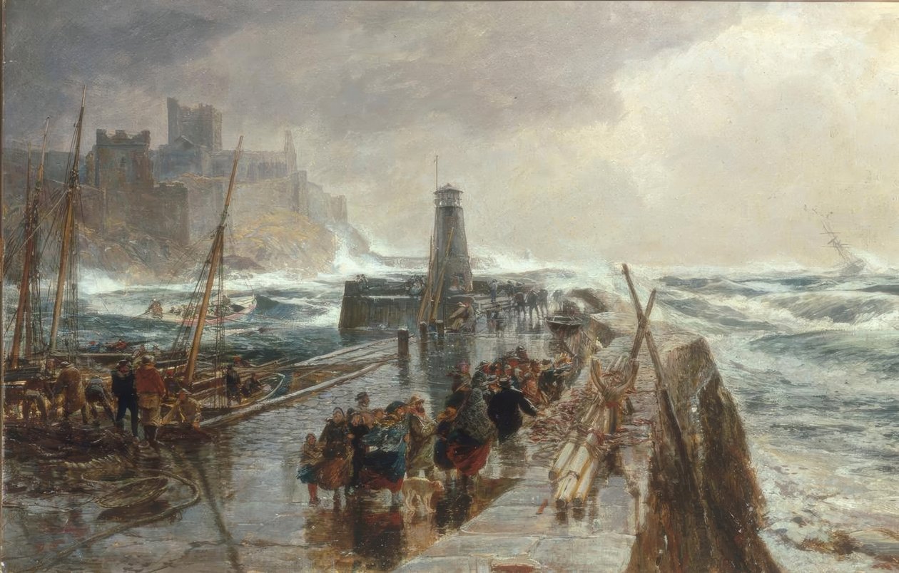 Peel Harbour, Isle of Man door Samuel Bough