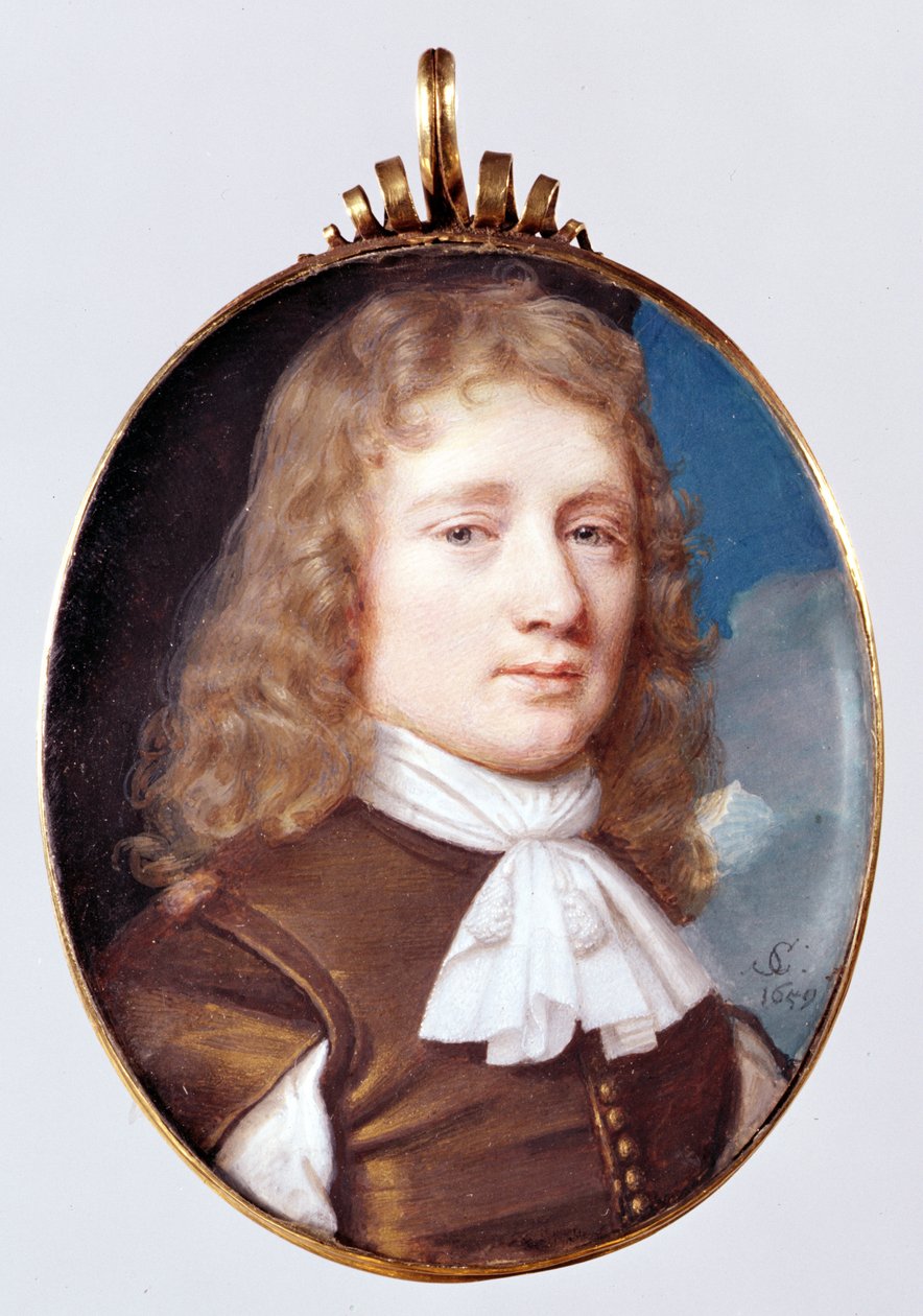Miniatuurportret van een Onbekende Man, 1659 door Samuel Cooper