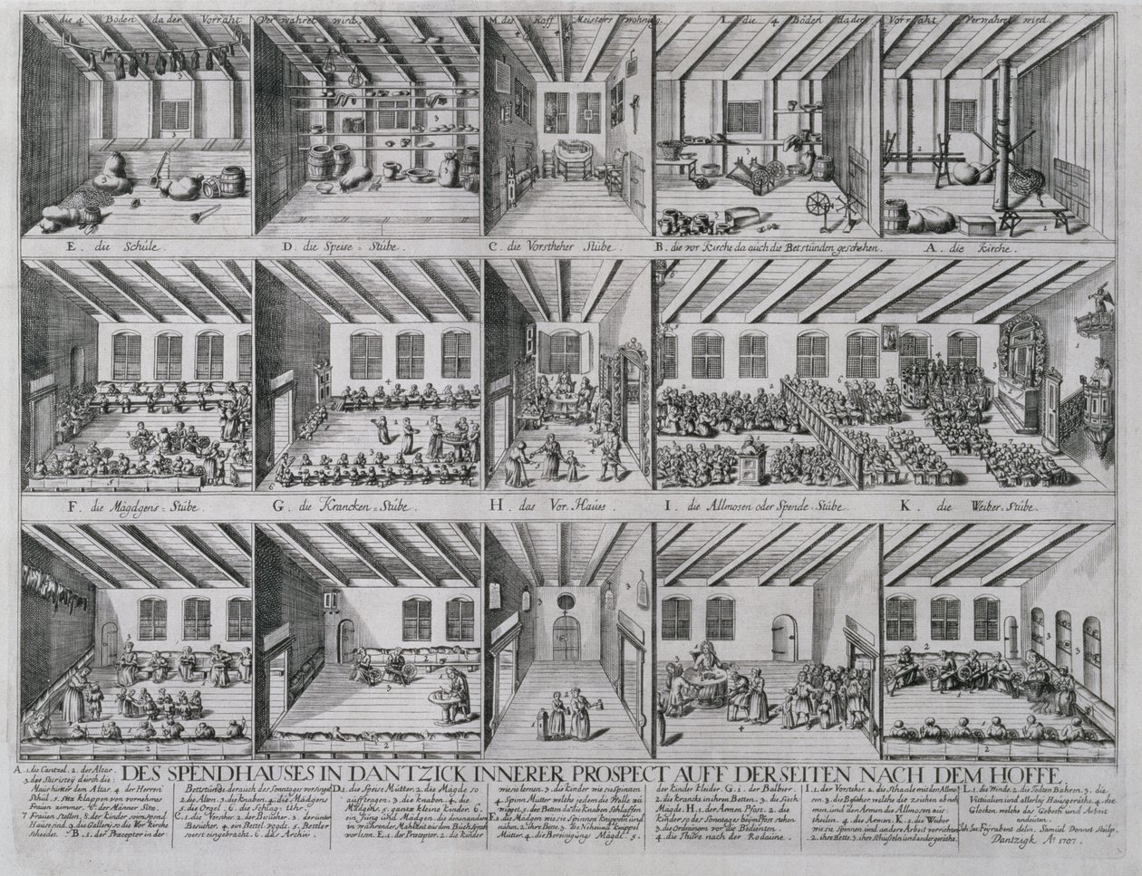 Schuilplaats voor kinderen en ouderen, 1707 door Samuel Donnet