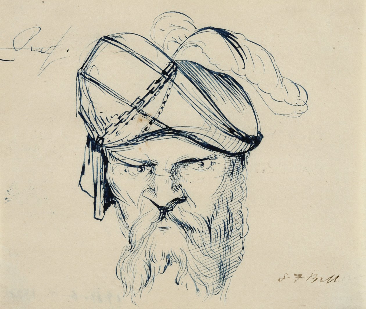 Man met een getooide tulband, 1840-42 door Samuel Finley Breese Morse