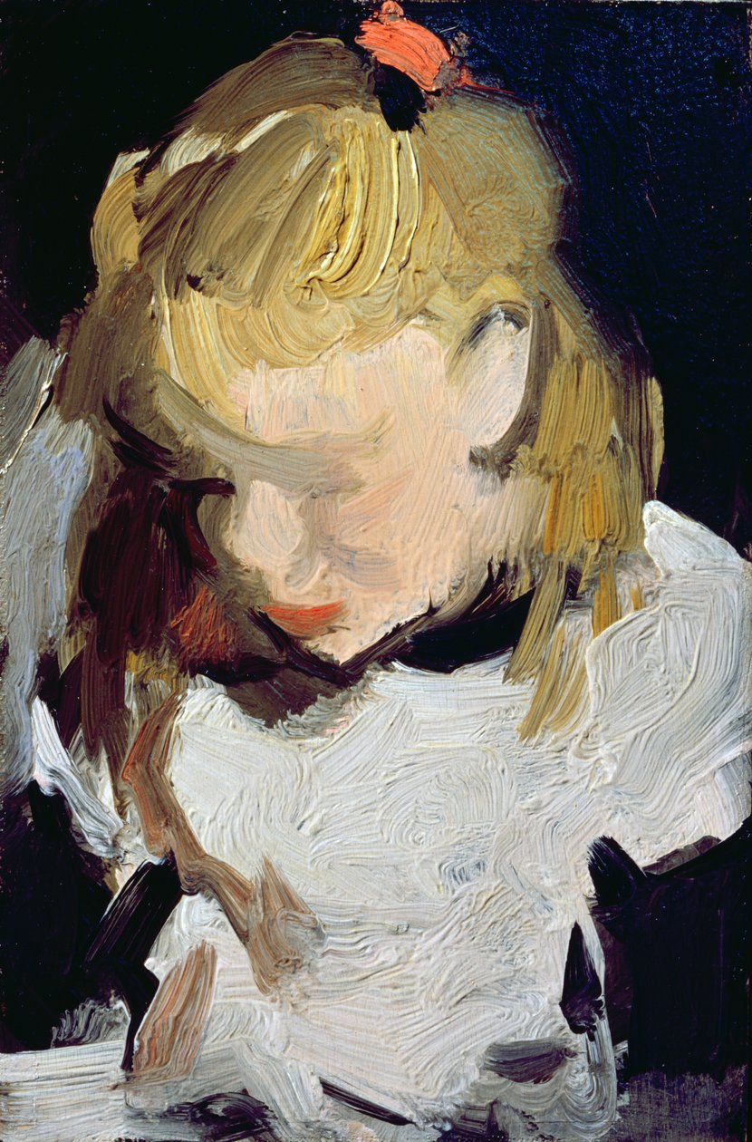 Studie van een jong meisje, c.1903-04 door Samuel John Peploe