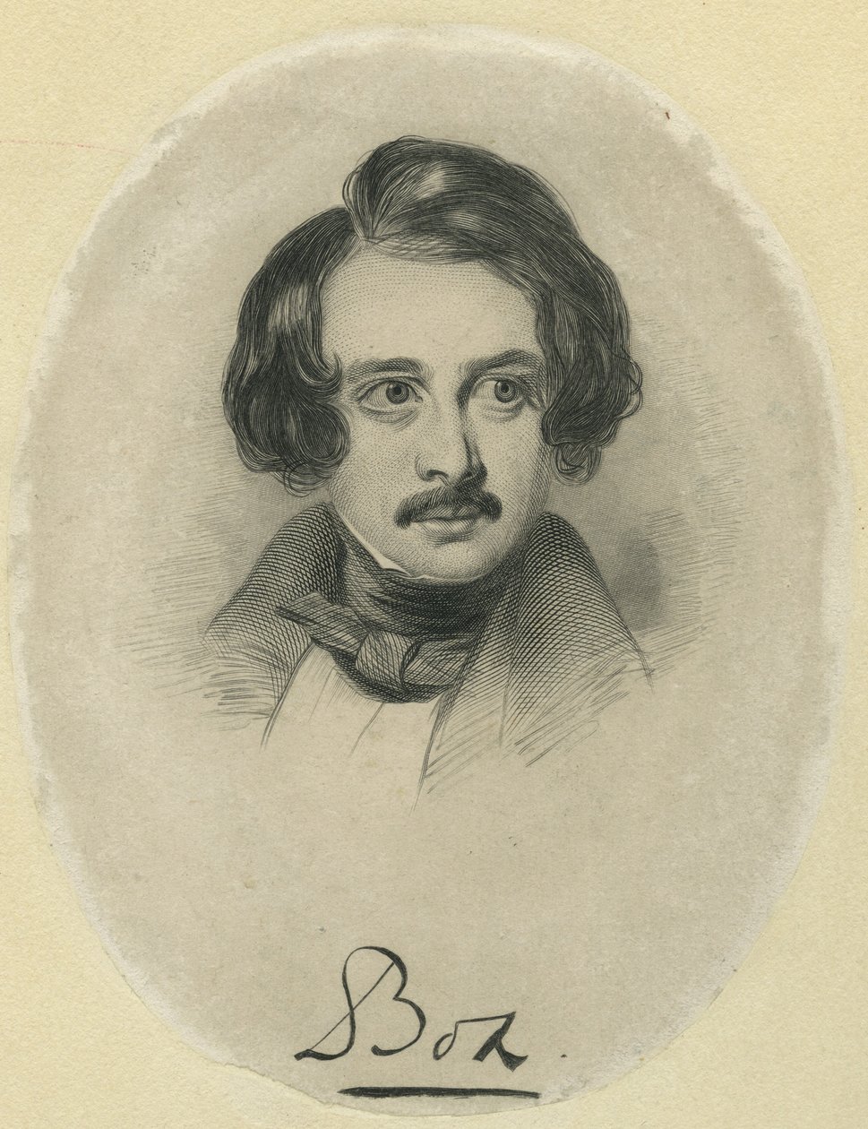 Charles Dickens, gegraveerd door Boz door Samuel Lawrence