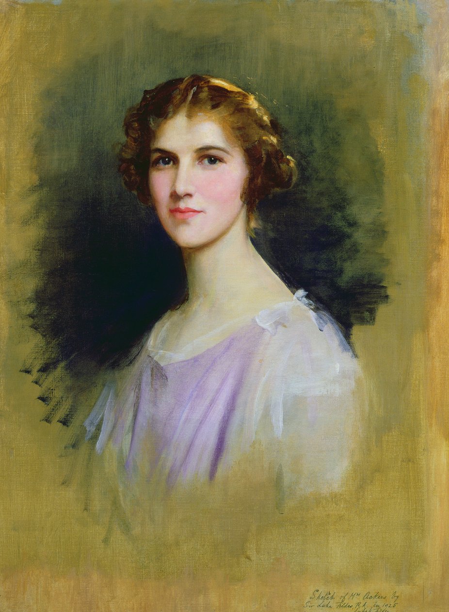 Schets voor een Portret van Mevrouw Ackers, 1925 door Samuel Luke Fildes