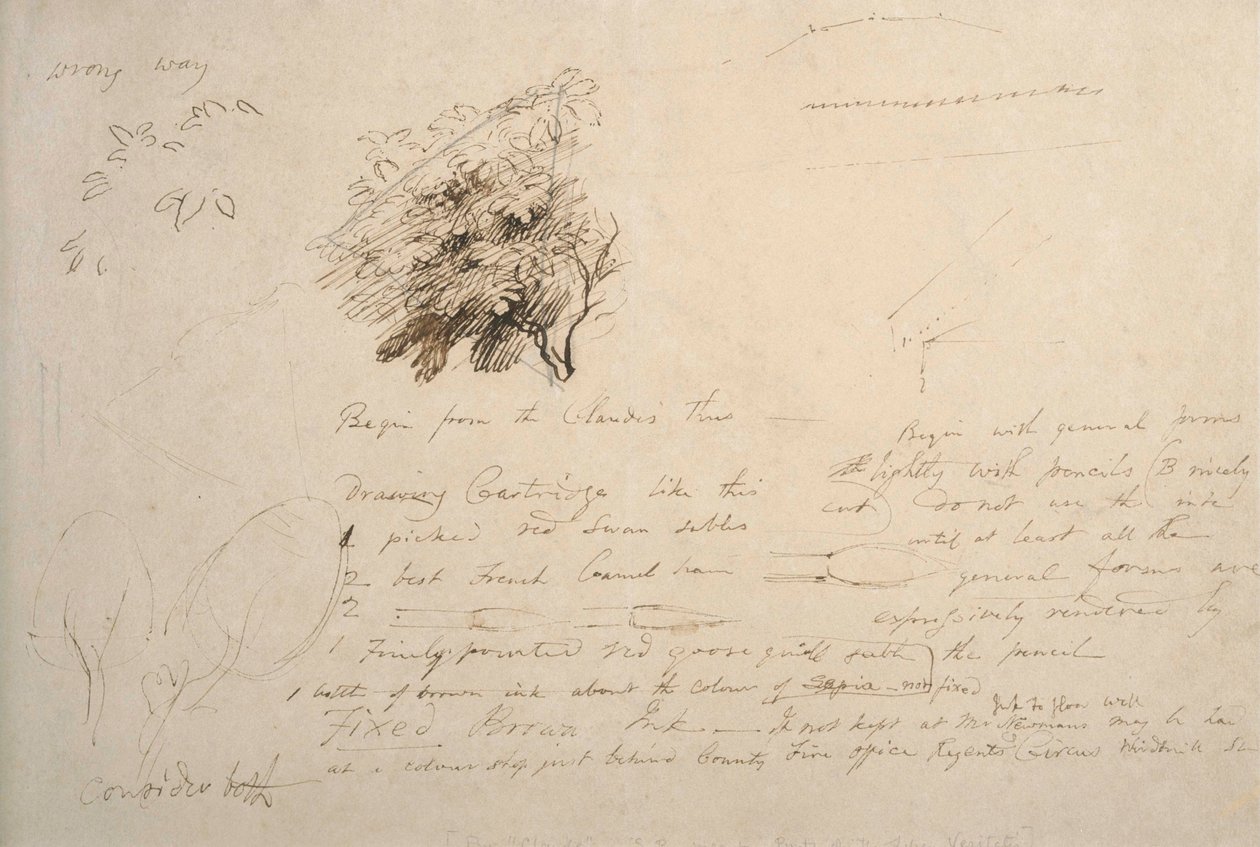 Notitieboek Blad Nr. 114 door Samuel Palmer