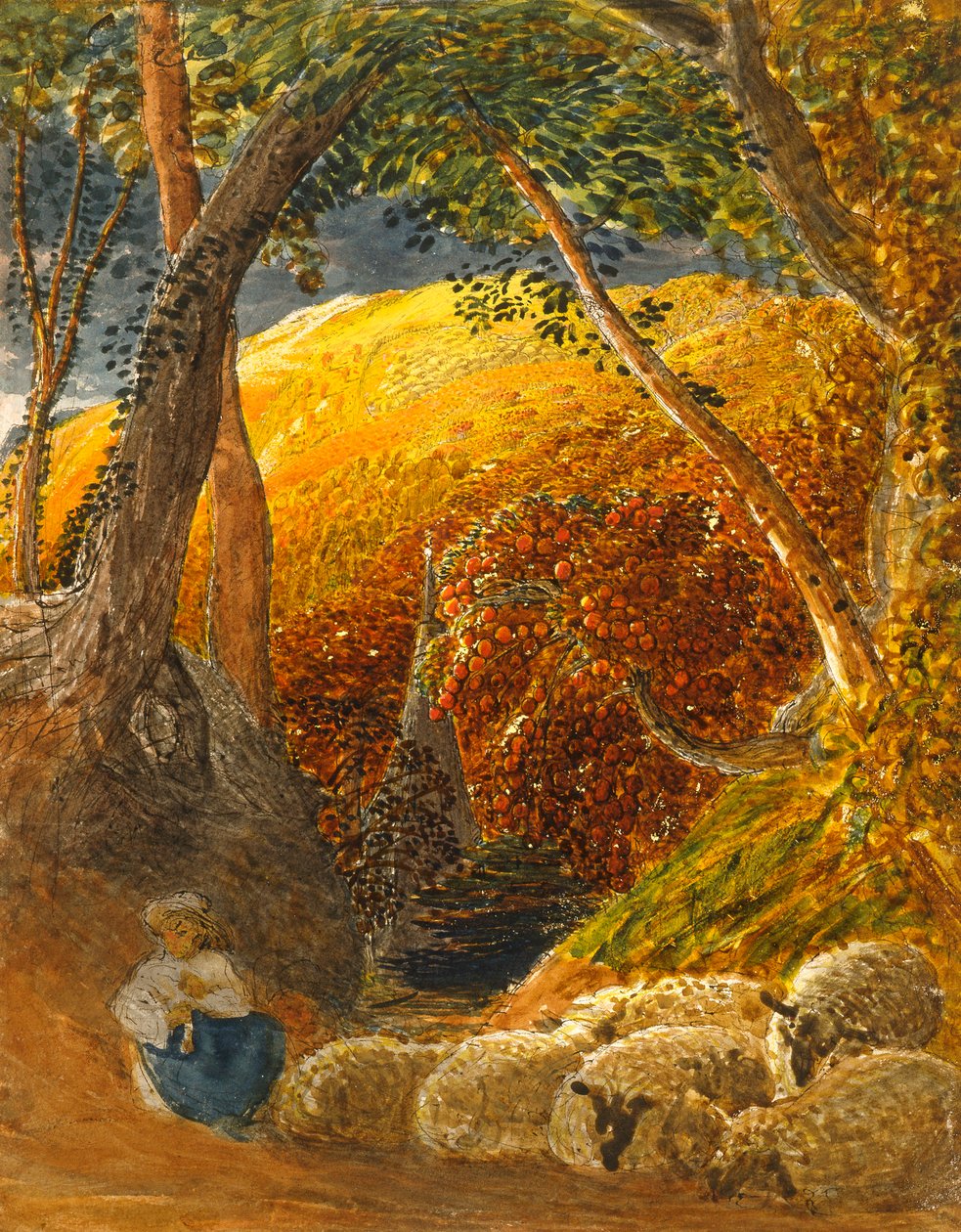 De magische appelboom door Samuel Palmer