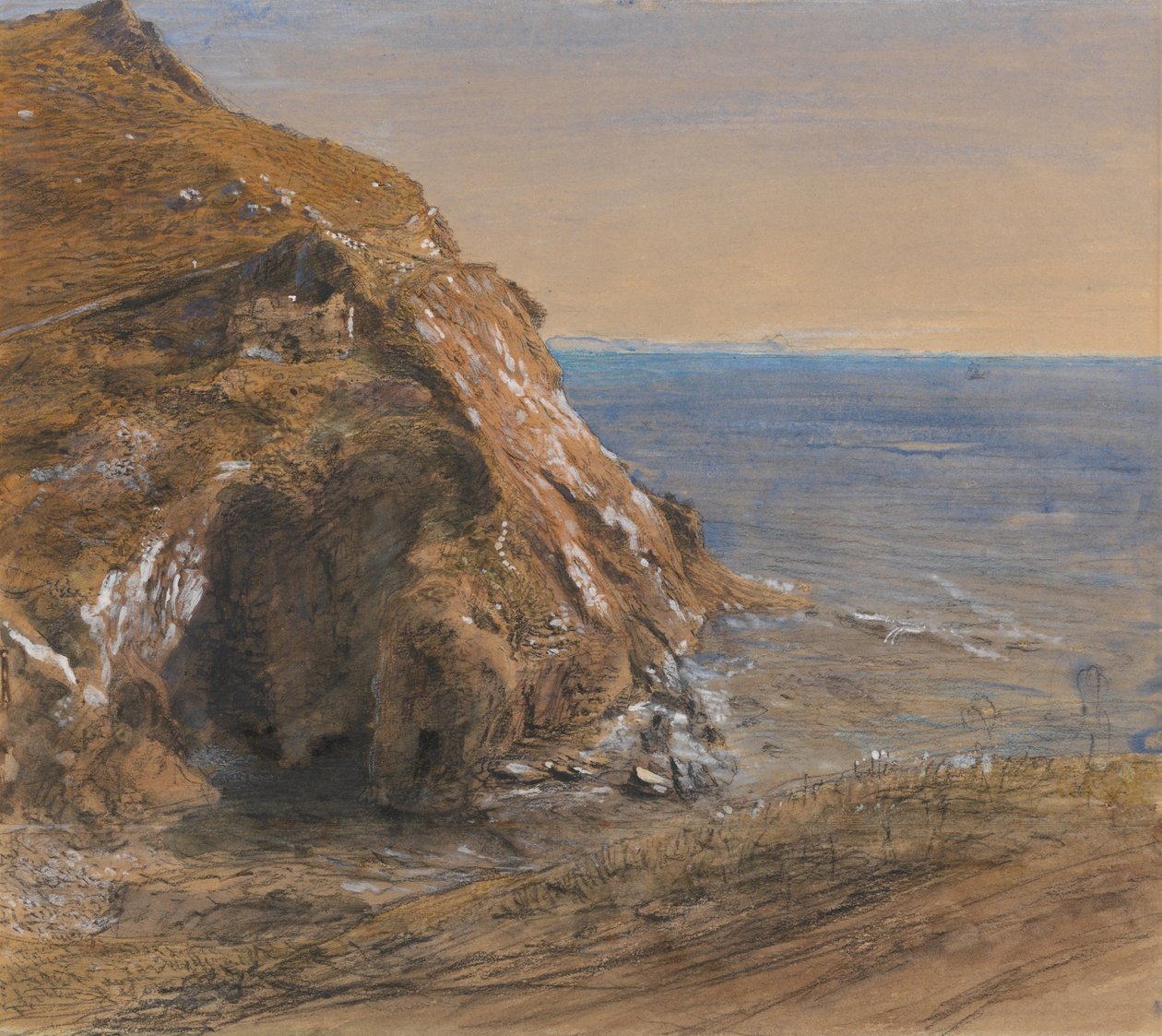 De rotsverschuiving bij Boscastle door Samuel Palmer