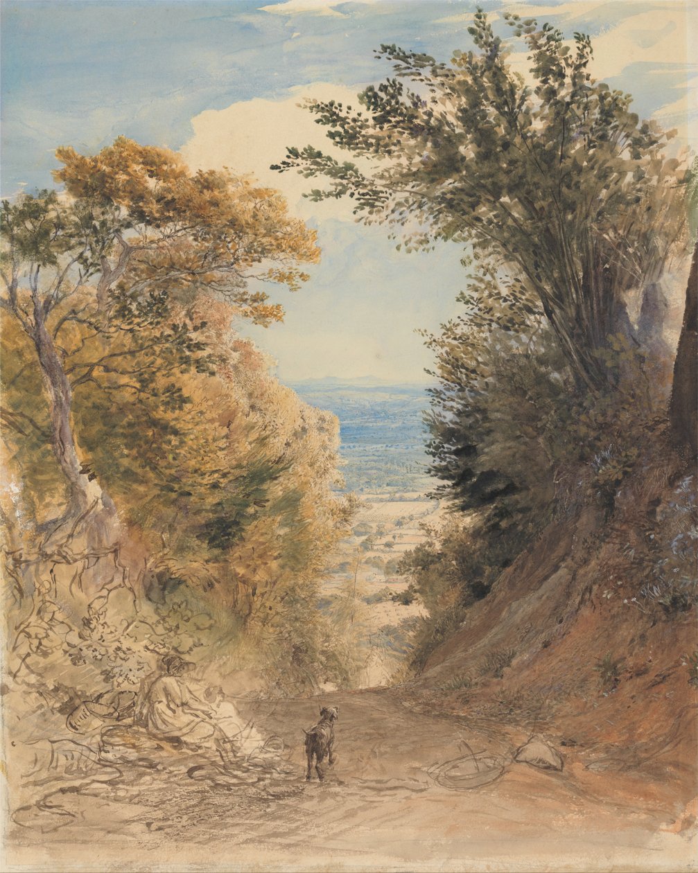 Uitzicht vanaf Rooks Hill, Kent door Samuel Palmer