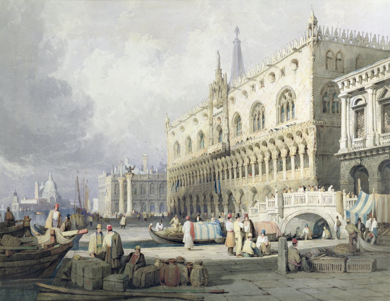 Palazzo Ducale, Venetië door Samuel Prout