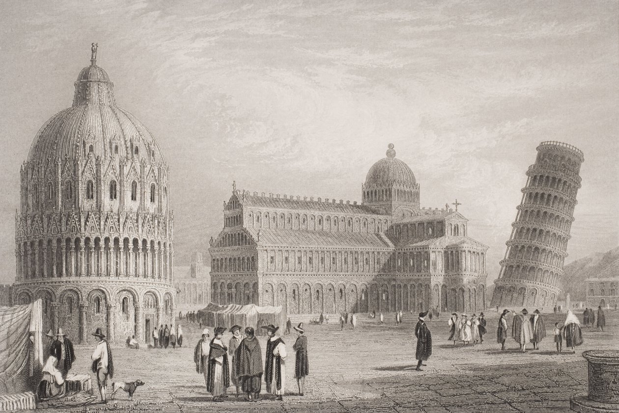 Pisa (gegraveerd door William Finden) door Samuel Prout