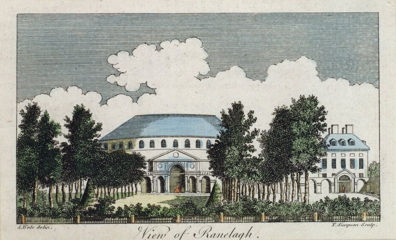 Uitzicht op Ranelagh door Samuel Wale