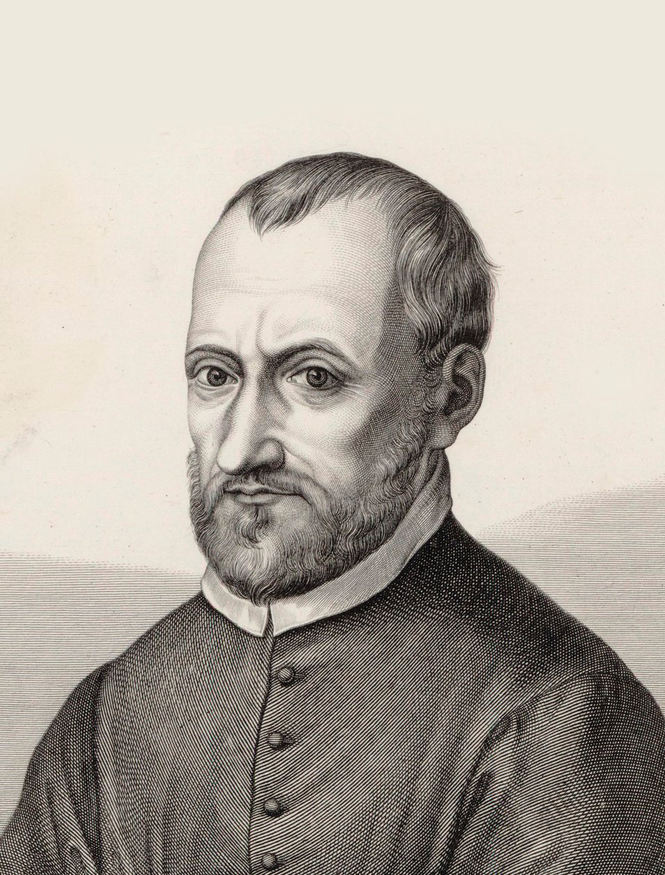 Portret van de componist Giovanni Pierluigi da Palestrina door Samuel Amsler
