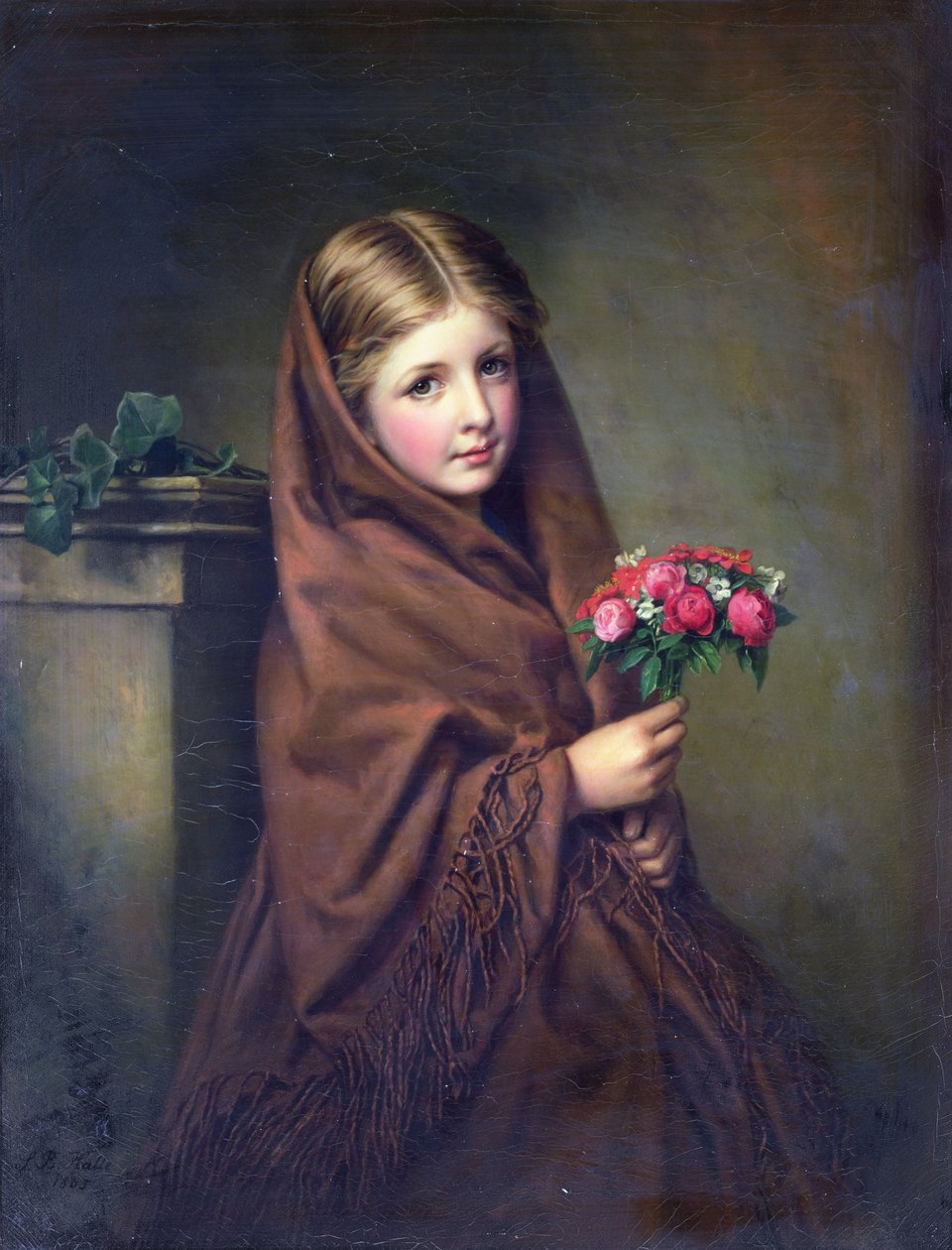 Een Londense bloemenmeisje door Samuel Baruch Halle