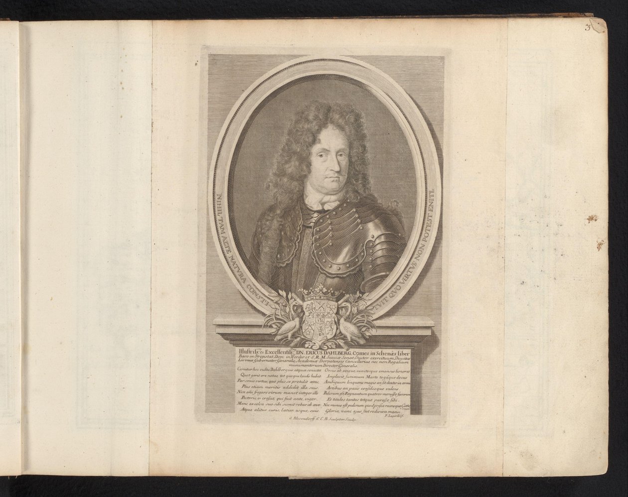 Portret van Erik Jönssen Dahlberg door Samuel Blesendorf