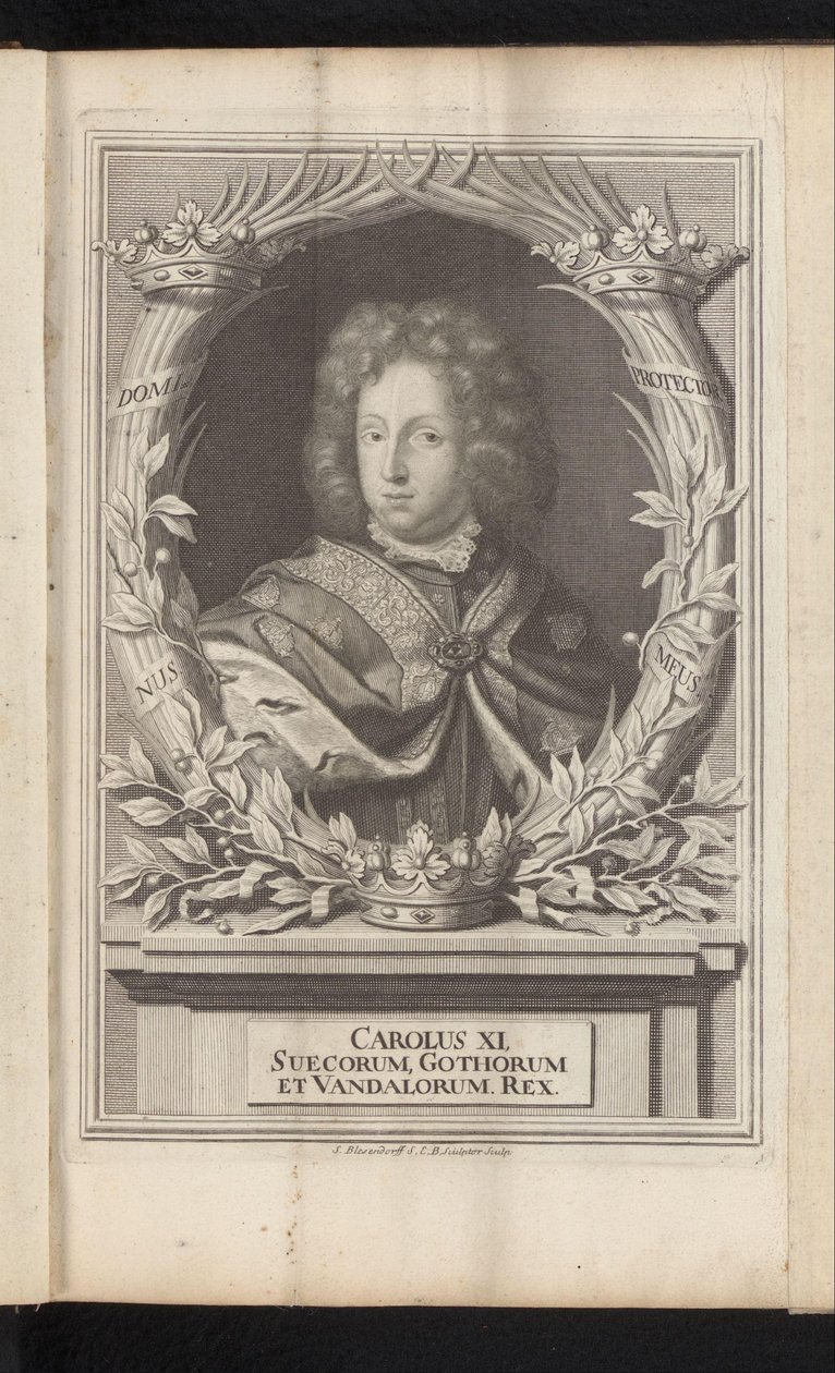 Portret van Karel XI van Zweden door Samuel Blesendorf