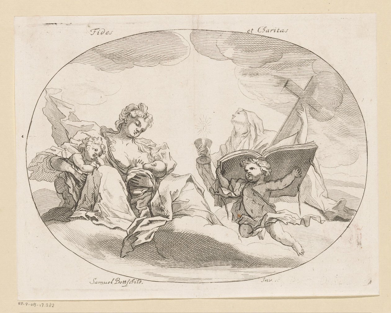 Fides (Geloof) en Charitas (Liefde) door Samuel Bottschild