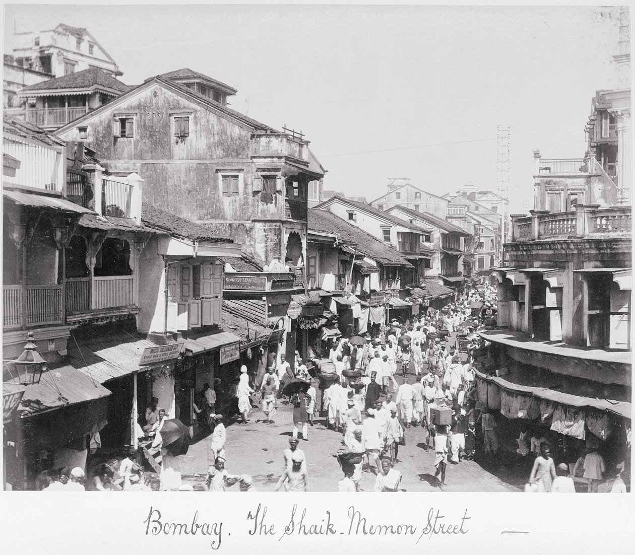 Bombay, Said-Memonstraat door Samuel Bourne