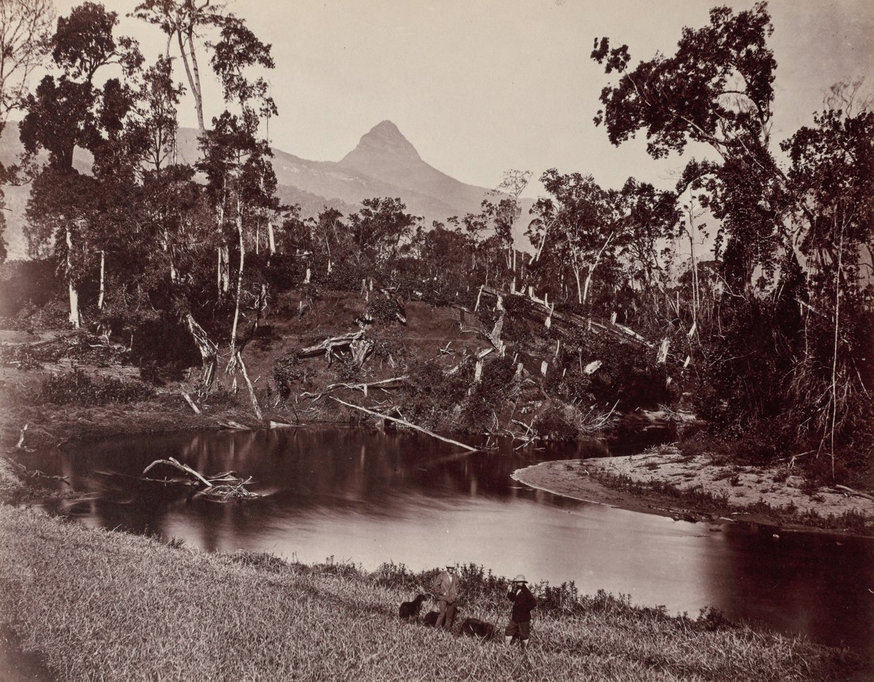 Uitzicht op Ceylon naar Adams Tand door Samuel Bourne