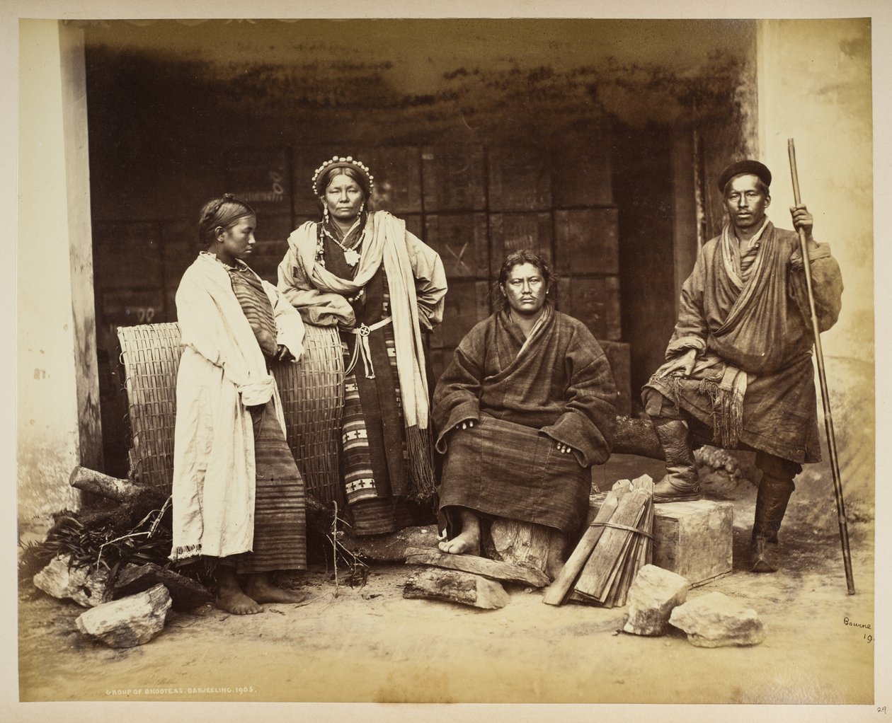 Groep Bhooteas, Darjeeling, uit 